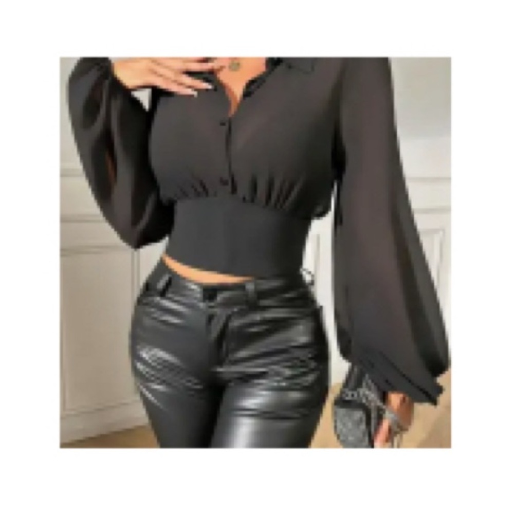 Elegant Black Women's Top